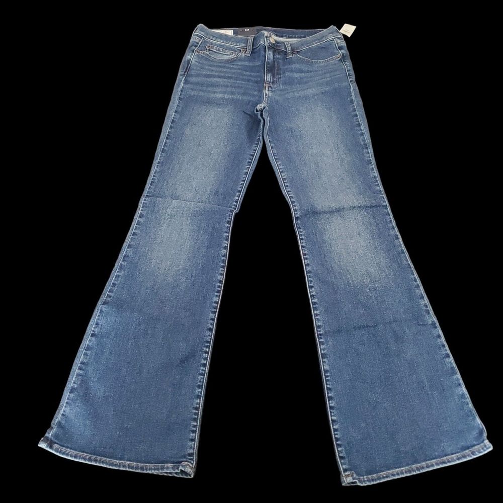 Gap Perfect Boot Mid Rise Denim Jeans medium wash blue Size 29 / 8p